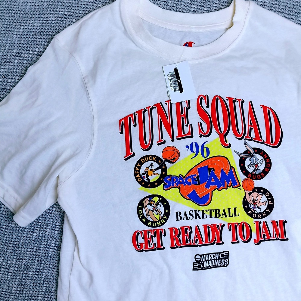 Champion Space Jam Tune Squad T-Shirt Mens L White NEW 30th Anniversary Graphic
